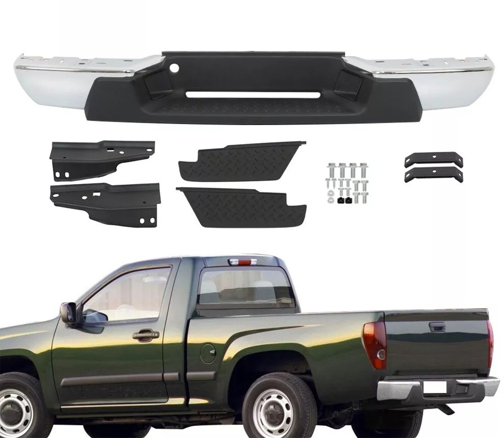 New Chrome Steel Rear Bumper Assy For 2004-2007 Chevrolet Colorado GMC Canyon
