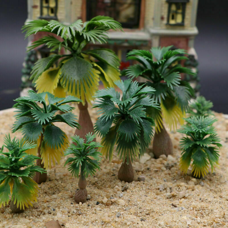 15pcs Palms Trees Tropical Forest Landscape Scale Model Palm Trees