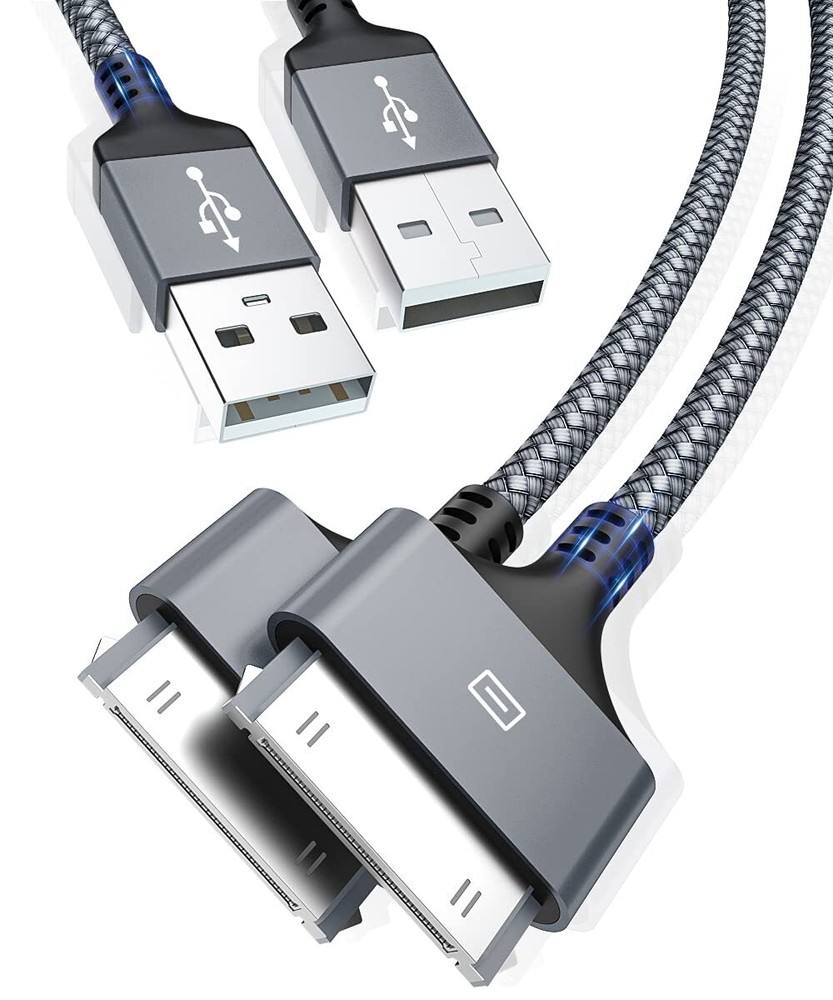 Apple Certified 30-Pin iPod Charger Cable 6.6FT USB Sync