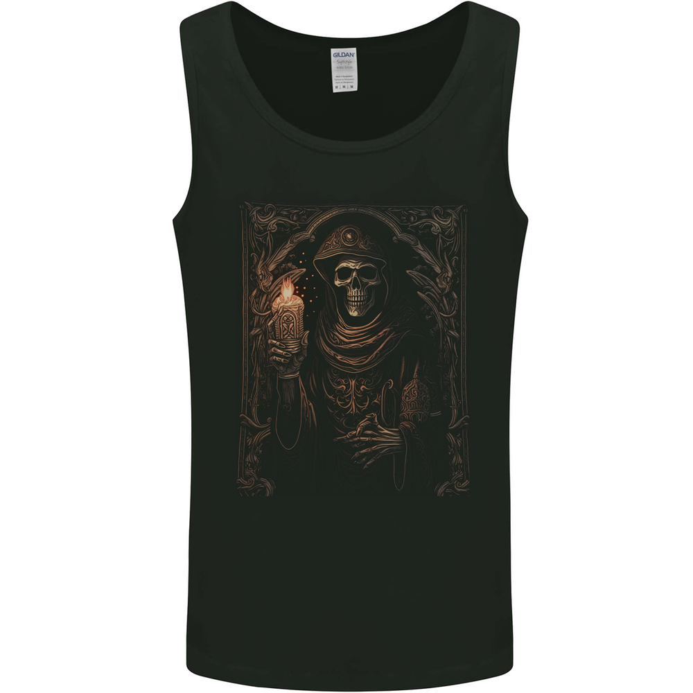 Gothic Grim Reaper Goth Heavy Metal Skull 1 Mens Vest Tank Top