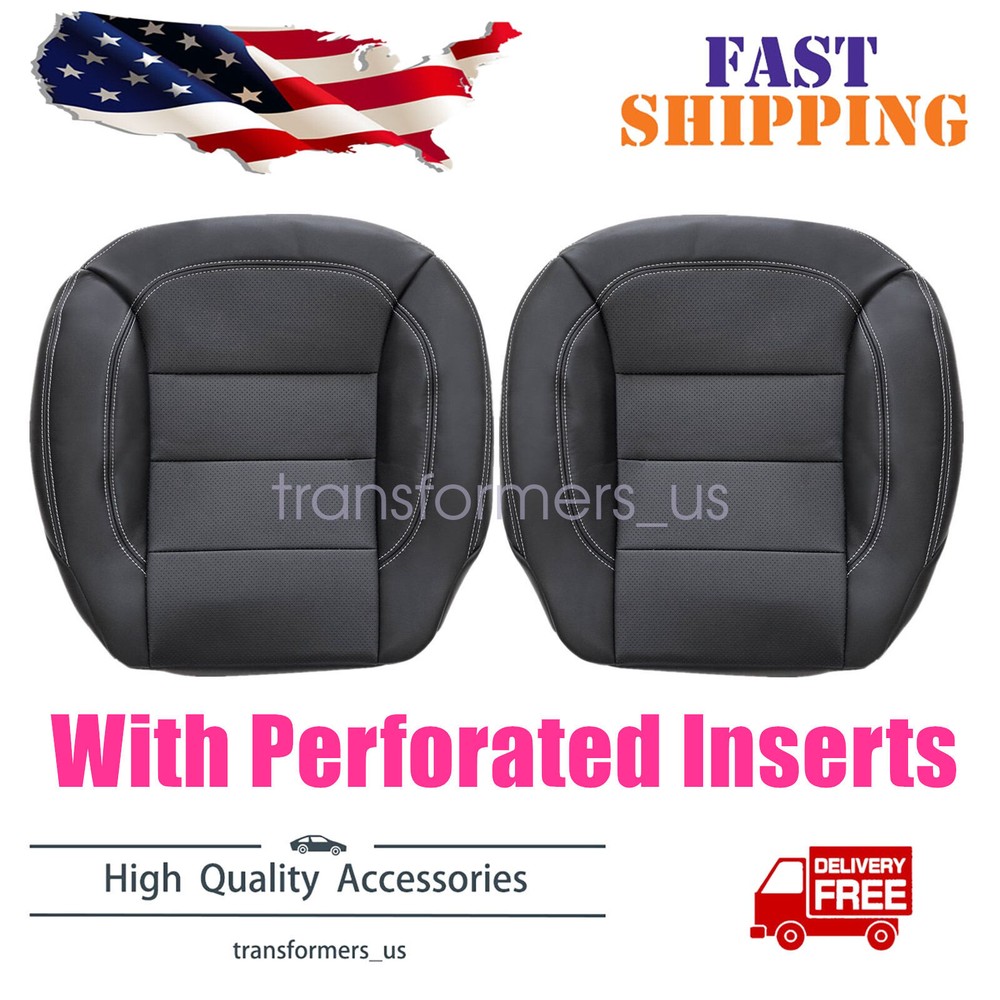New For 2012-15 Mercedes Benz ML Driver & Passenger Bottom PERF Seat Cover Black