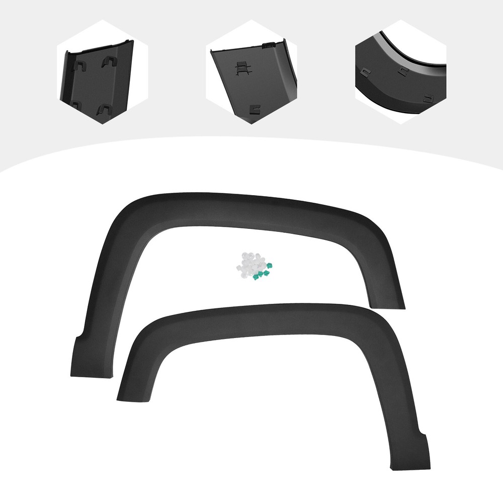 For Jeep Cherokee 2014-2018 Set of 2 Front LH & RH Side Black Fender Flares Pair