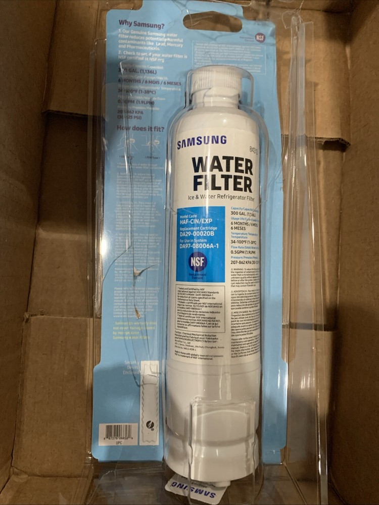 Carbon Water Filter Side-by-Side French Door Ref. Damaged Package