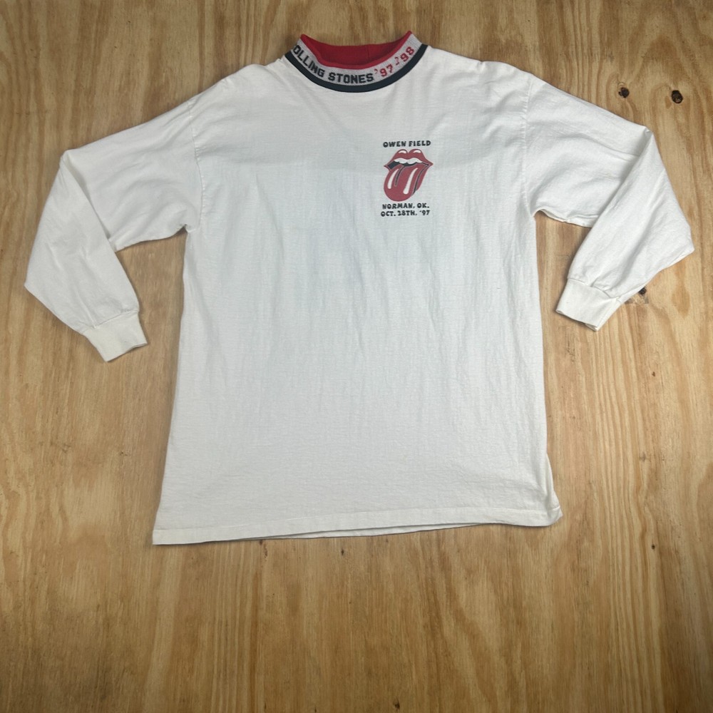 Vintage Rolling Stones Tour Longsleeve Shirt 1997-98, Owen Field Concert Size L