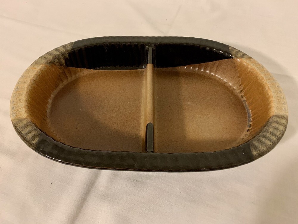 Pottery Craft 570 Divided Veg Serving Dish USA Pottery Craft Micro/oven Safe