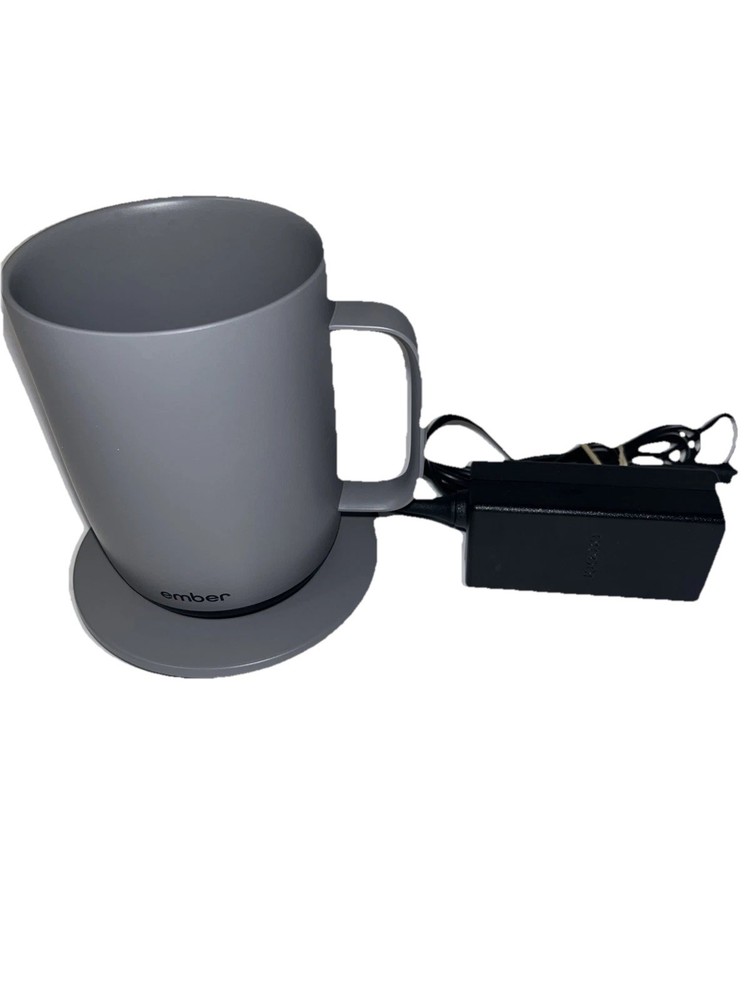 Ember Smart Mug 14oz Grey with Temperature Control and Charging Plate