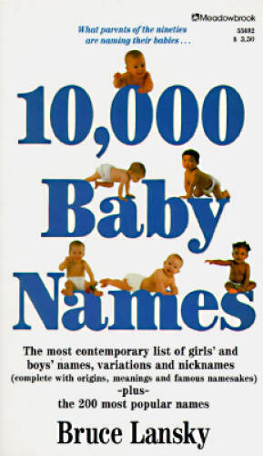 10,000 Baby Names - Paperback By Bruce Lansky - GOOD