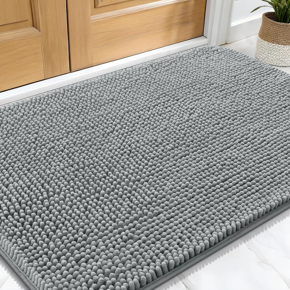 OLANY Dog Door Mat 30x20 for Muddy Paws Absorbs Moisture Dirt Non-Slip Absorbent Entry Rug
