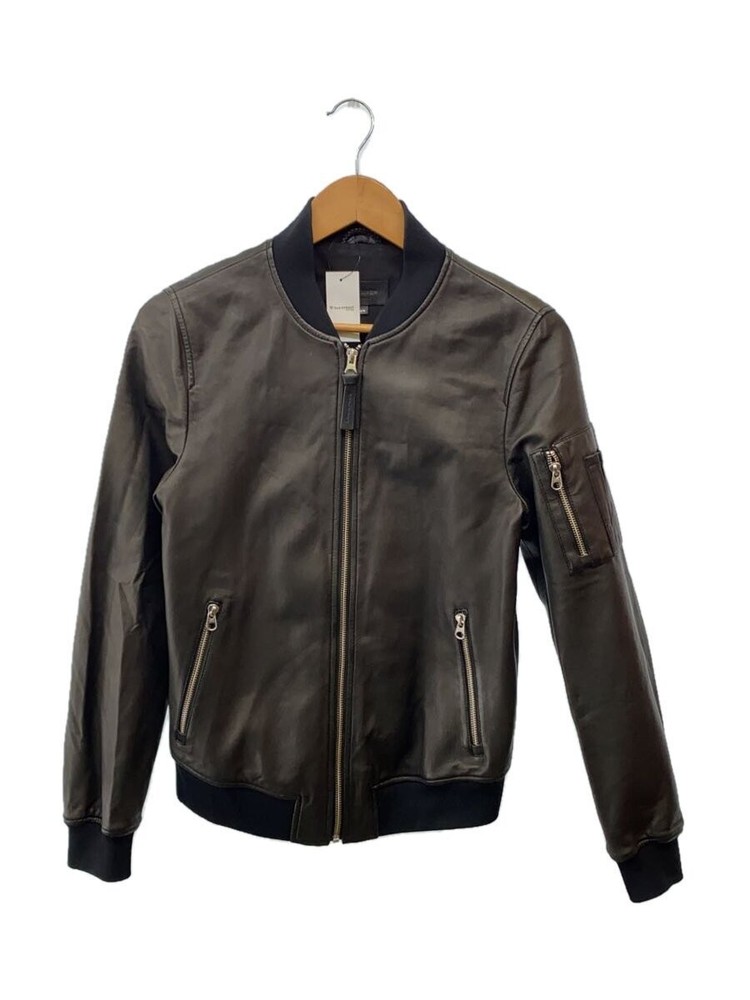Mackage Black Sheepskin Leather Blouson Jacket in XS Size 188