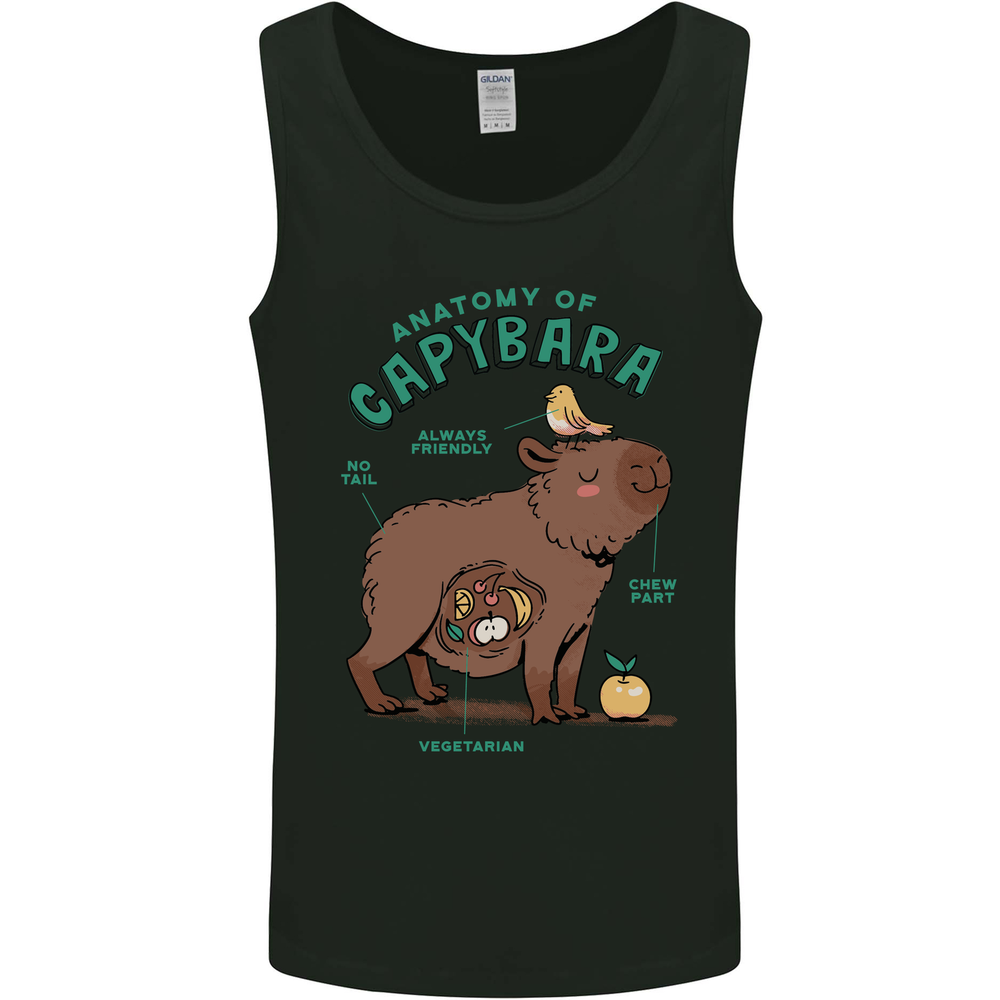 Anatomy of a Capybara Funny Mens Vest Tank Top