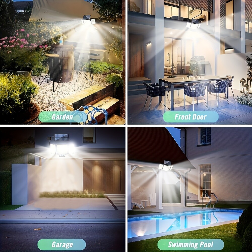 Smart Solar-Powered LED Lights with Motion Sensor - 280 LED, Remote Control