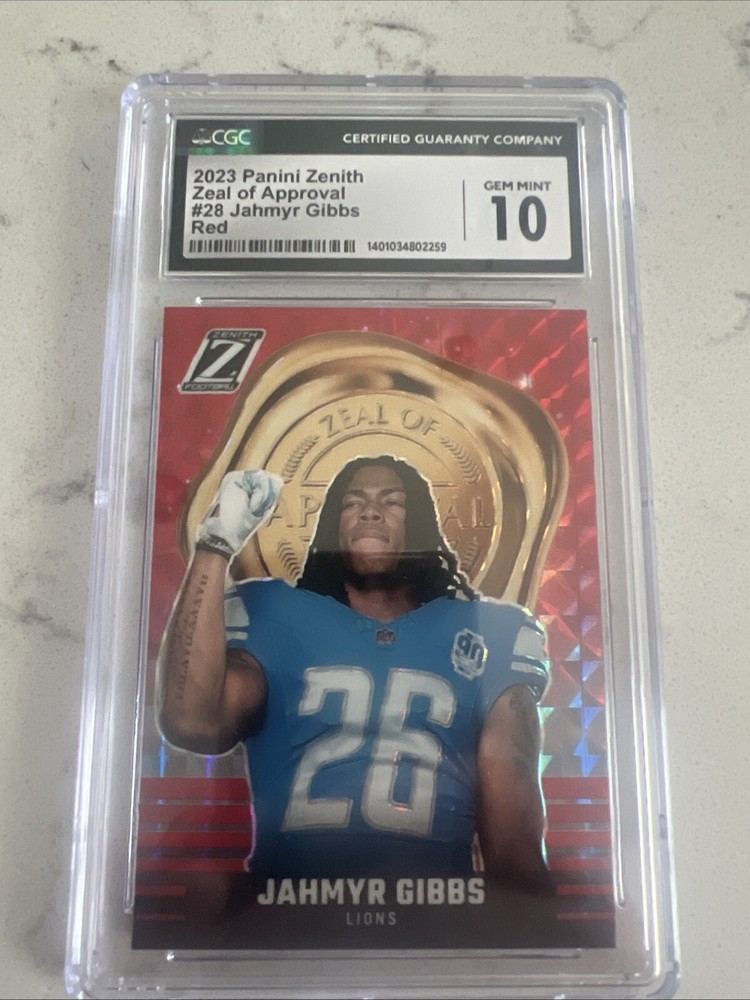 2023 Panini Zenith - Zeal of Approval Red #28 Jahmyr Gibbs (RC)