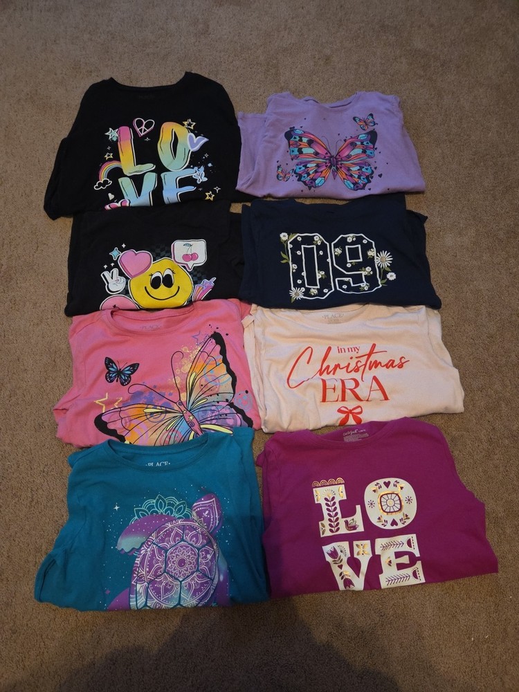 Girls Size L Old Navy Cat Jack Childrens Place Bundle Lot Shirts Tops