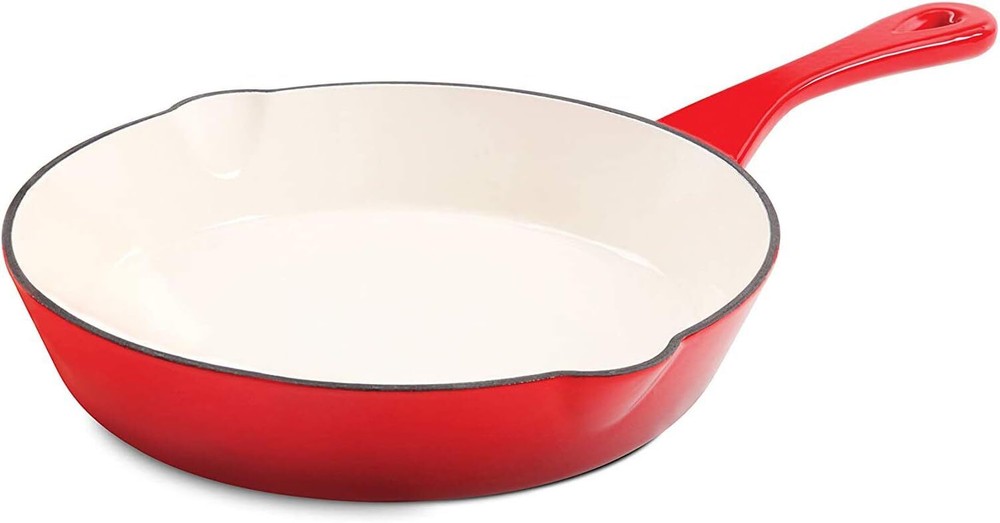 Crock Pot Artisan 8-Inch Enameled Cast Iron Skillet in Scarlet Red