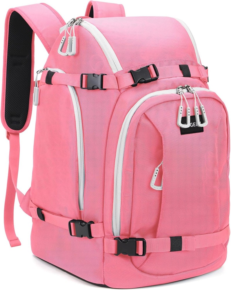 Ski Boot Bag, 50L Travel Backpack for Skis, Snowboard One Size, Pink