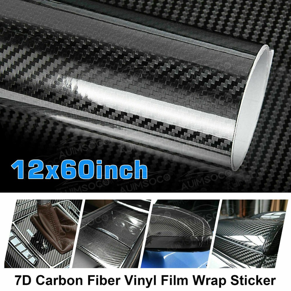 Car Accessories- 7D Carbon Fiber Vinyl Auto Interior wrap Stickers Moulding Trim