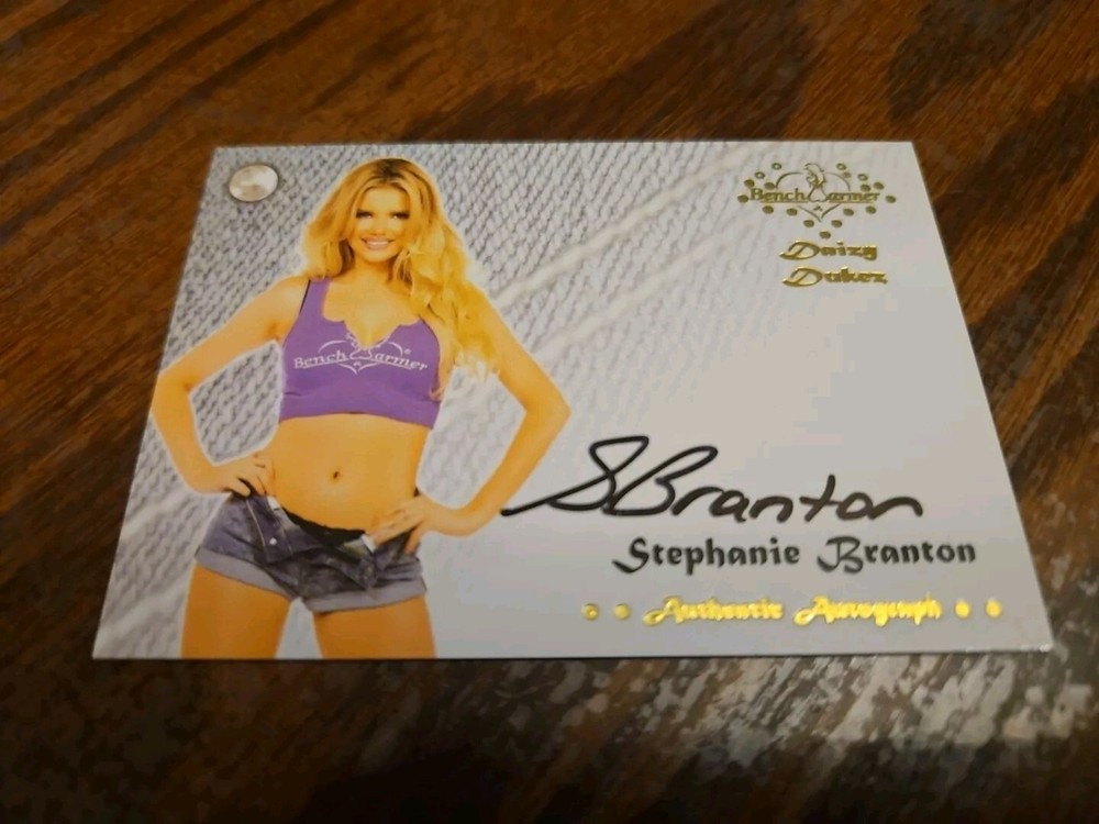 2015 Benchwarmer Daizy Dukez Autograph Gold Foil Stephanie Branton Auto Playboy