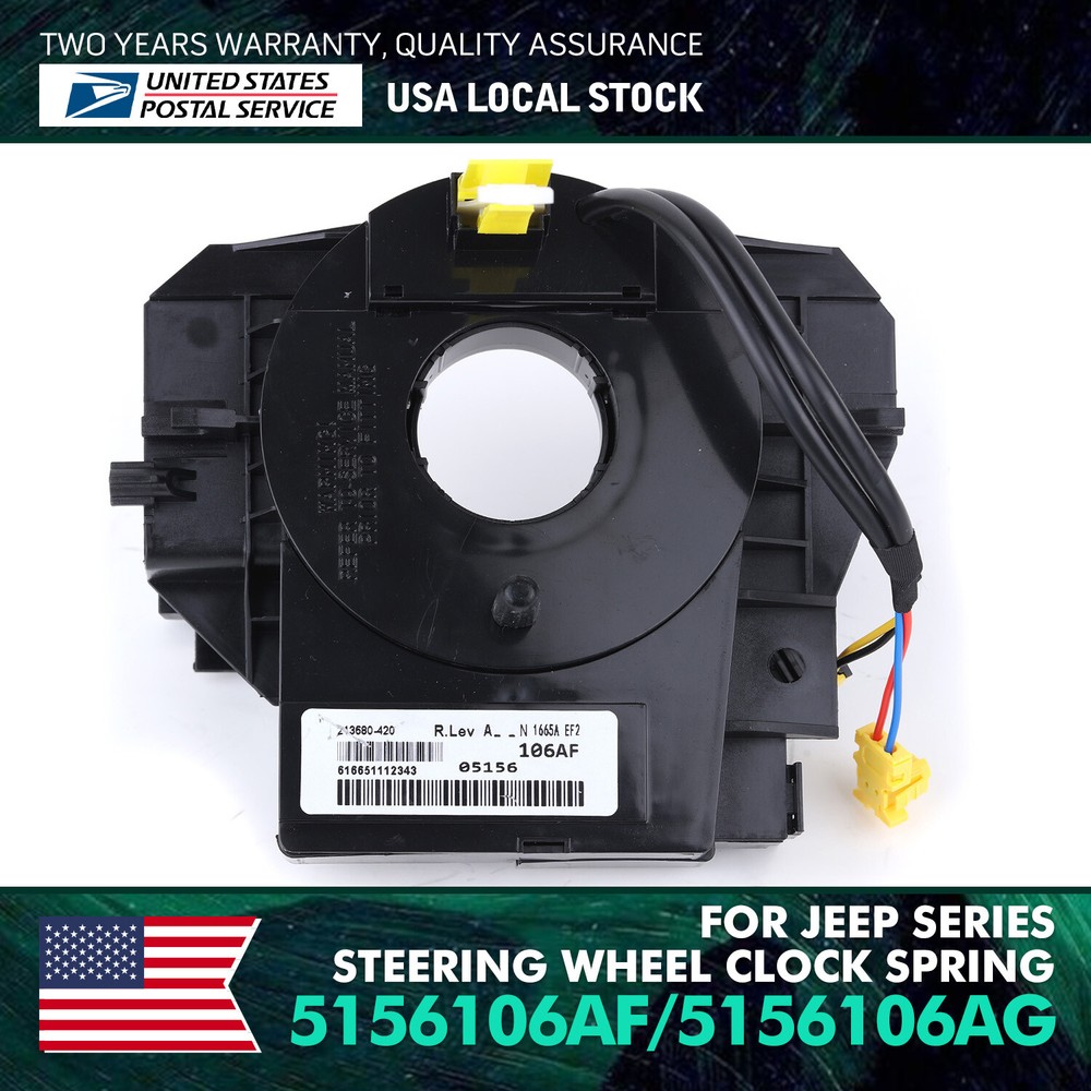 Jeep Wrangler JK 07-18 Steering Wheel Clock Spring 5156106AF 68339336AA OEM Replacement  