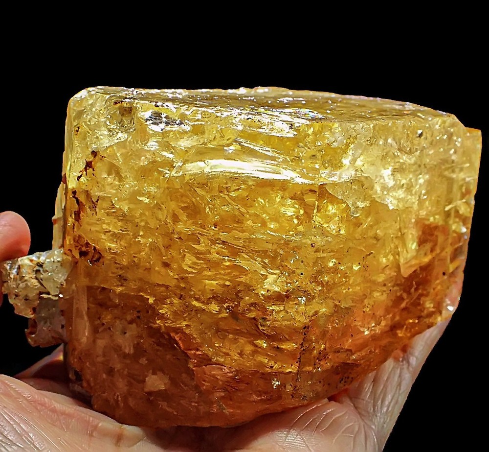1770Ct Golden Yellow Aquamarine Heliodor Crystal Facet Rough Specimen YHHL86