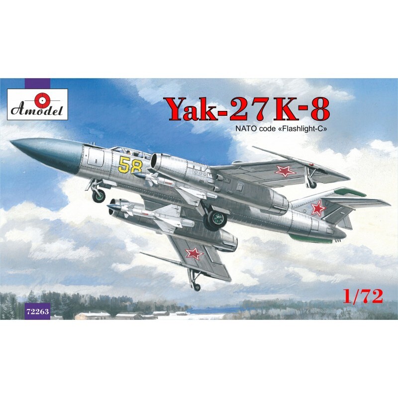 Amodel 72263 Scale model airplane kit 1:72 Yakovlev Yak-27 K-8 - kits model