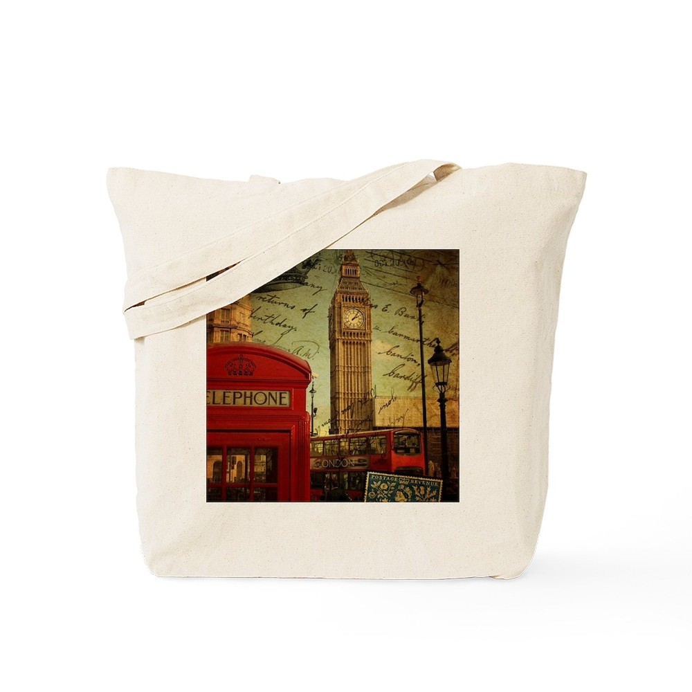 CafePress Vintage London UK Fashion Tote Bag (970880941)