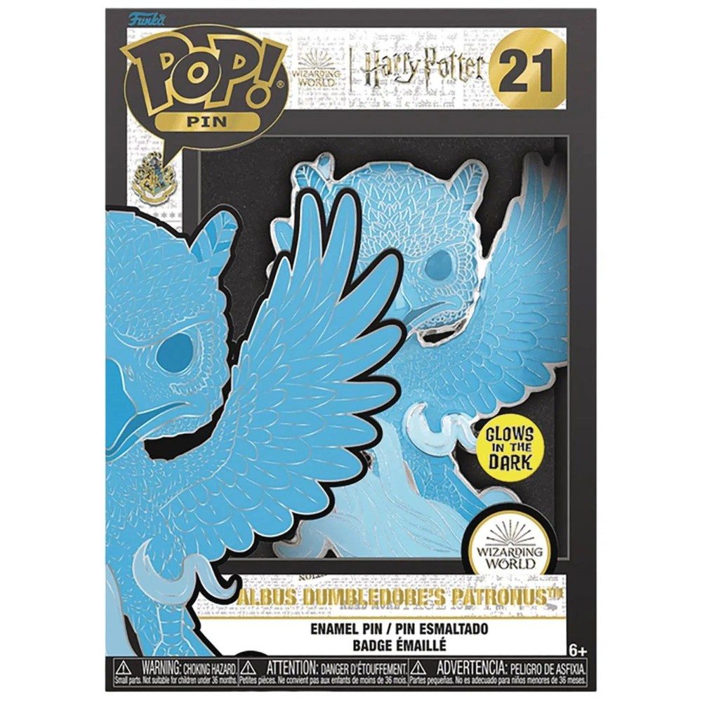 Harry Potter Albus Dumbledore Glow in the Dark Phoenix Patronus Pin Badge