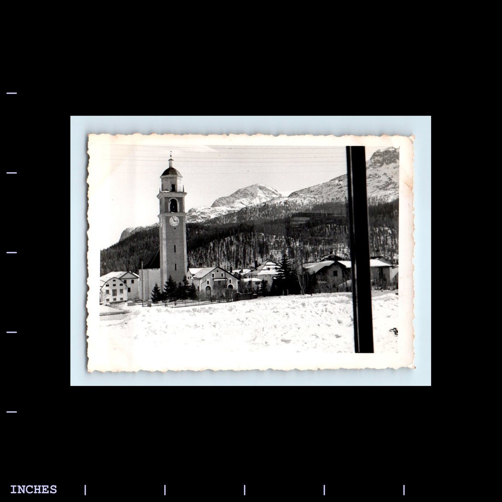 Old Vintage Photo CLOCK TOWER ST MORITZ SWITZERLAND LANDSCAPE