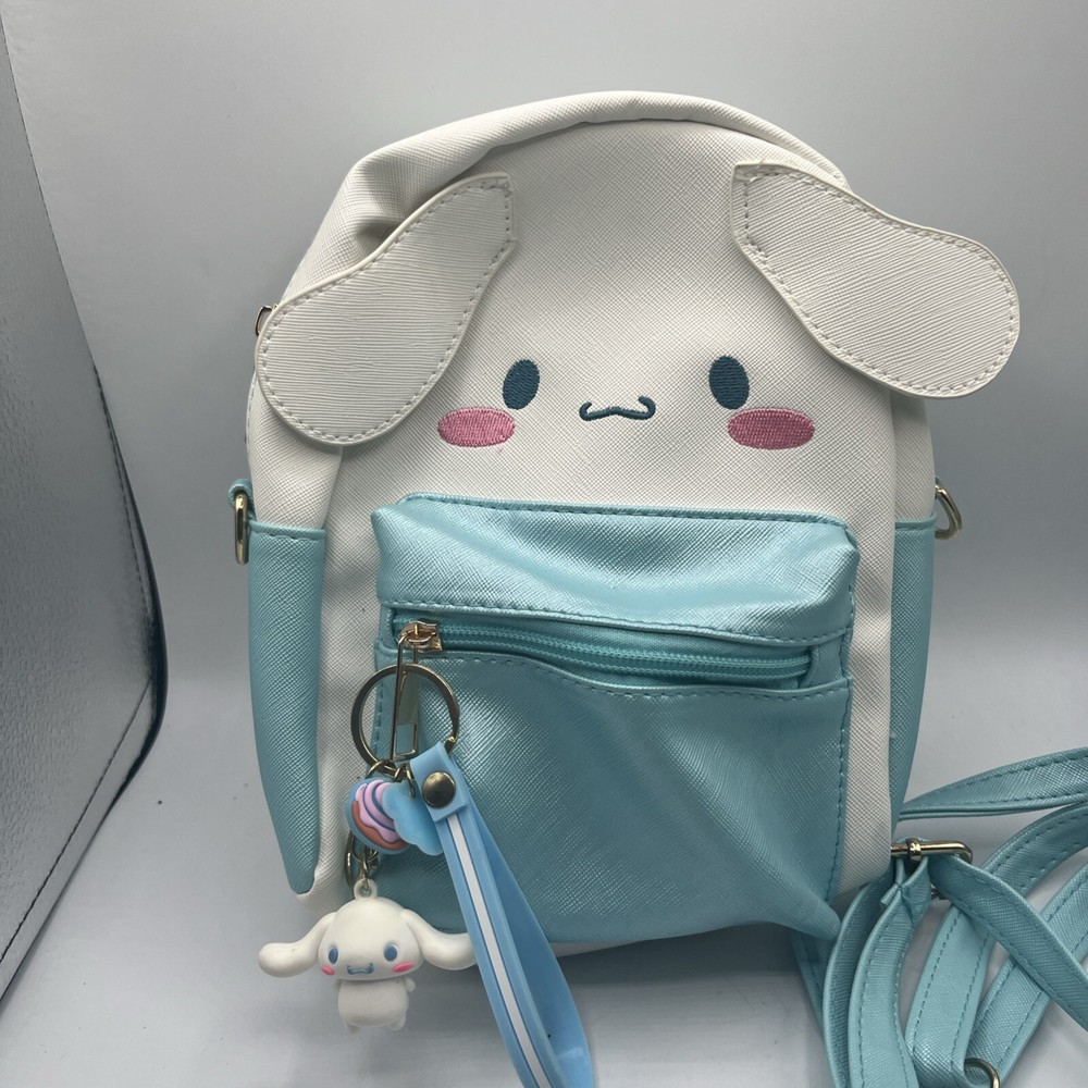 Sanrio Cinnamoroll Mini Backpack in White Turquoise Mint Charm