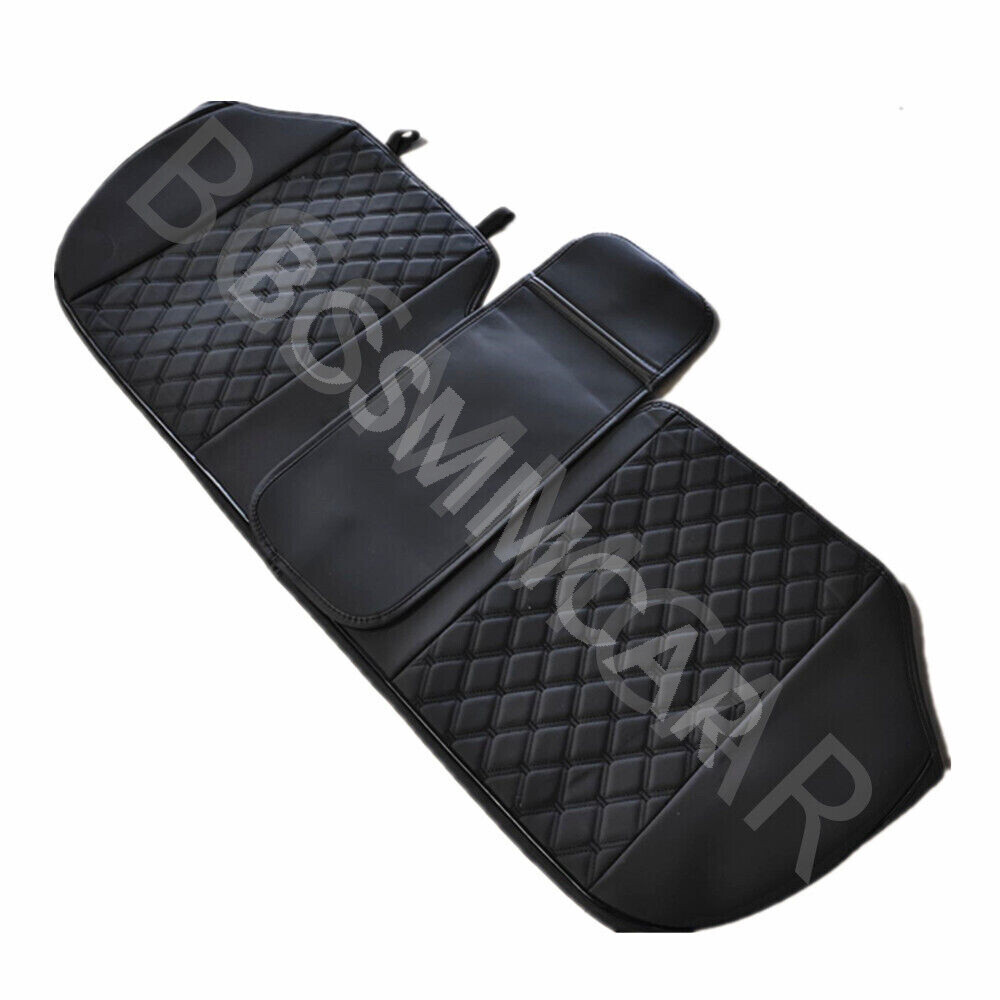 Car Back Seat Cover Bench Protector Cushion Mat PU Leather Pad Black Accessories
