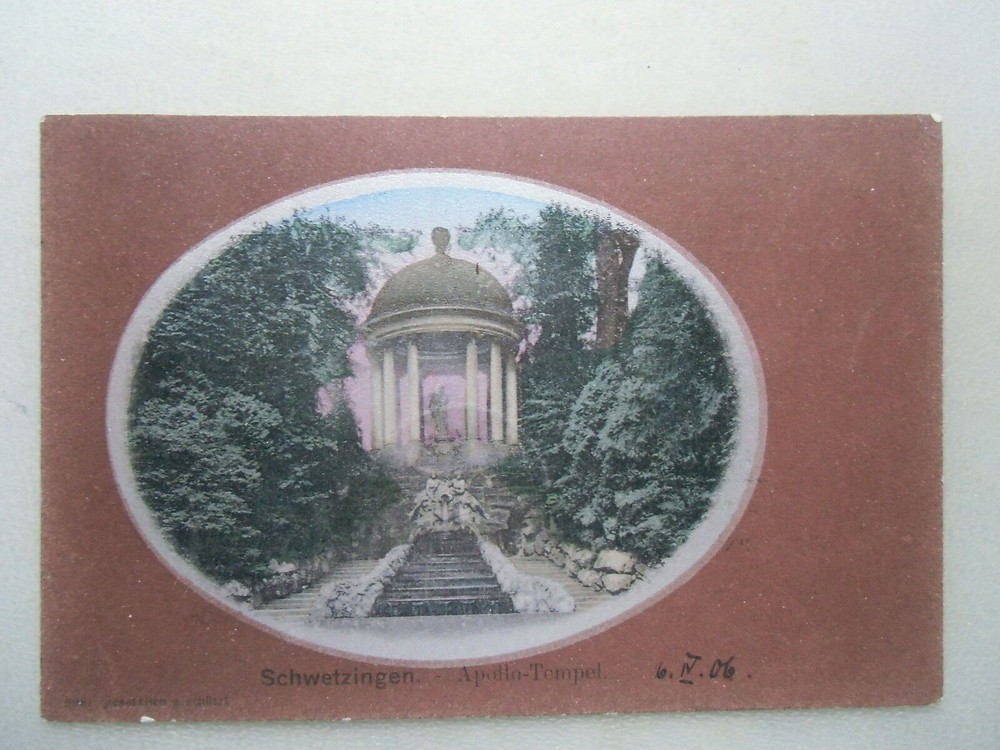 Ansichtskarte Schwetzingen Apollo Tempel 1906
