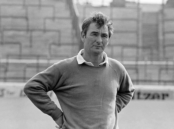 Nottingham Forest manager Brian Clough during a training session a- Old Photo