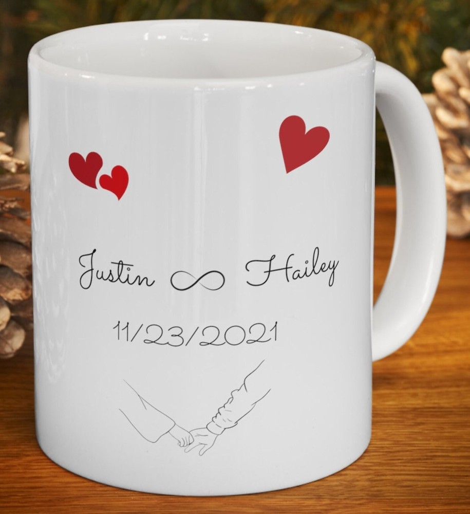 Personalized Couple Mug with Names and Date - Ideal Anniversary Gift
