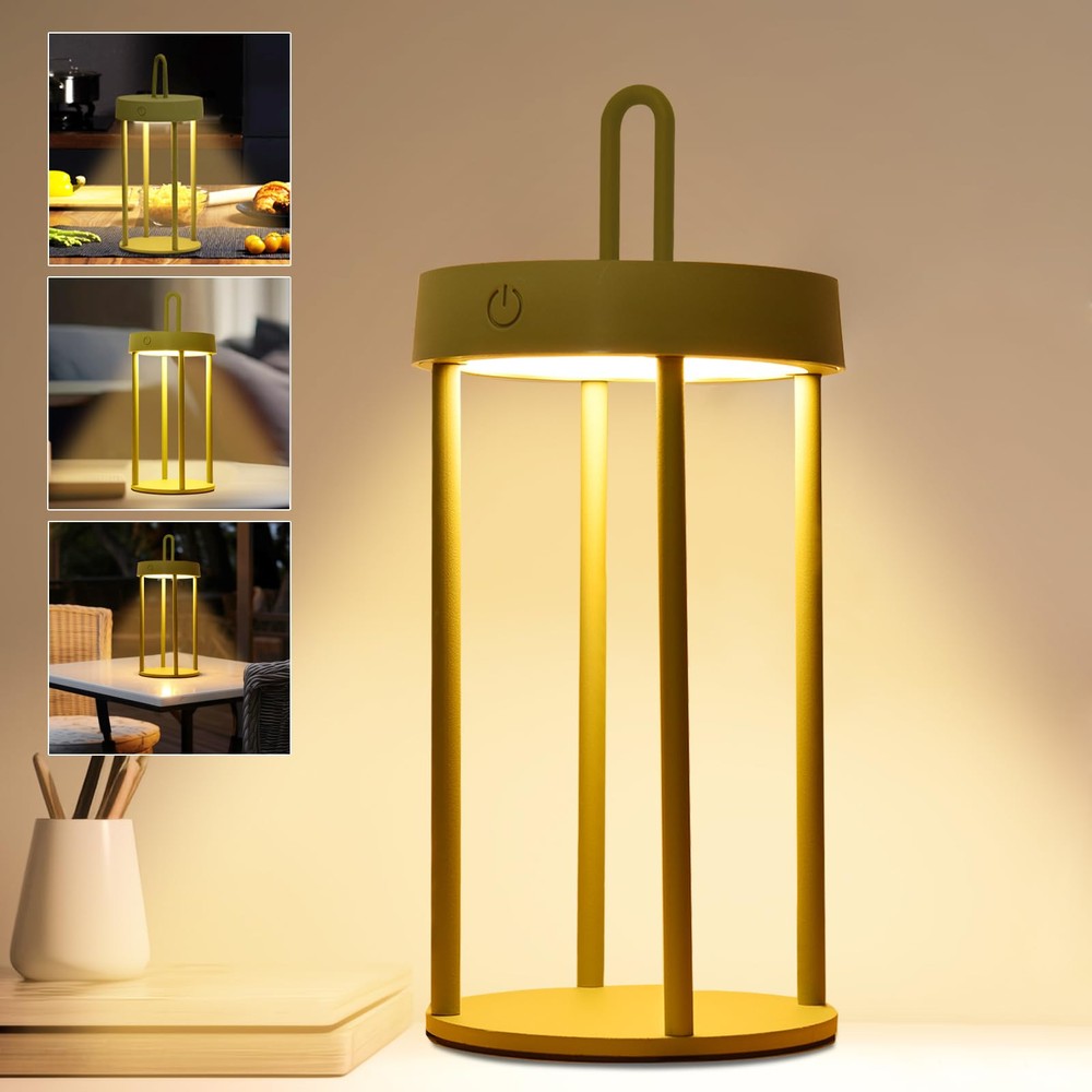 Portable Table Lamp for Indoor/Outdoor Rechargeable LED Cordless Lamp Touch S...