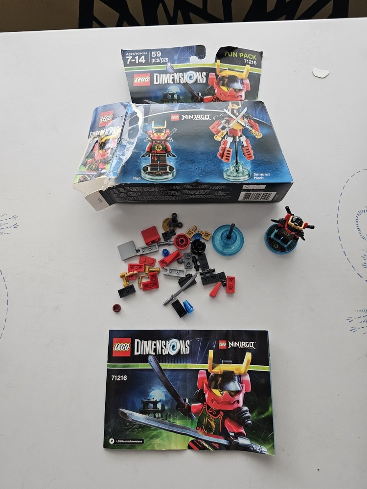 LEGO Dimensions Ninjago Nya Samurai Mech Fun Pack 71216 with 59 Pieces New in Box