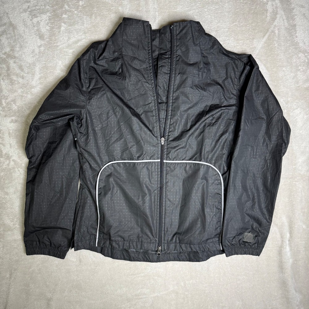 Vintage NIKE Full Zip Windbreaker Jacket Women's Size S Black & White