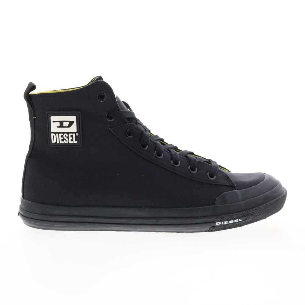 Diesel S-Astico Mid Cut Y02370-P1992-T8013 Mens Black Sneakers Shoes