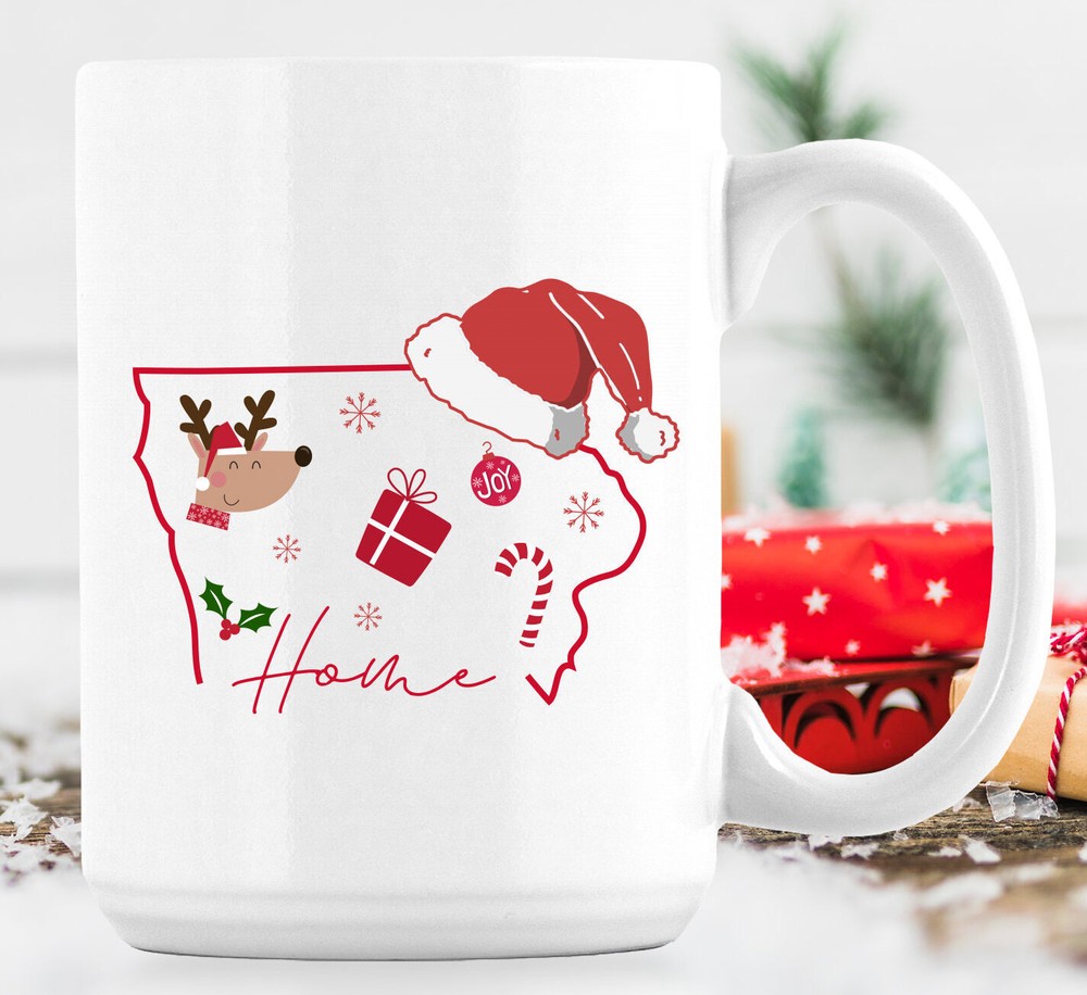 Iowa Christmas Iowa Christmas Mug Iowa Xmas Gift Iowa Pride Iowa State Iowa