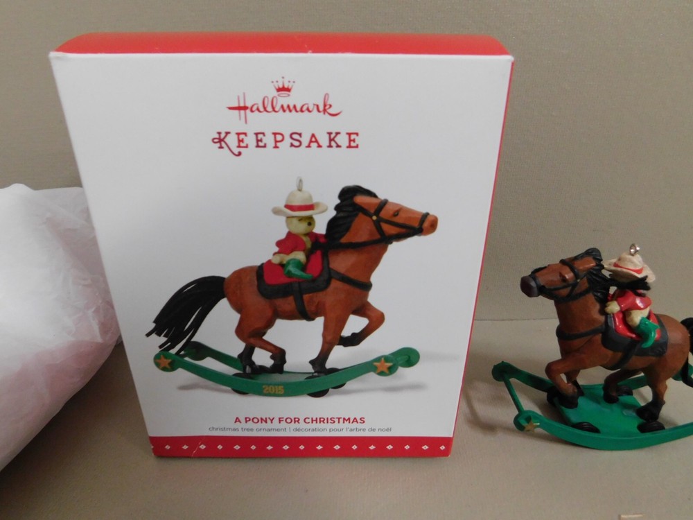 Hallmark 2015 LE A Pony For Christmas Repaint Ornament Limited Quantity