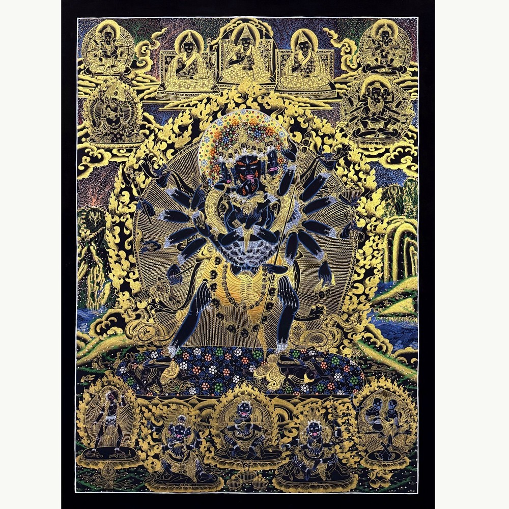 Kalachakra Thangka, Shri-Kalachakra Art, Rare Genuine Hand Painted Tibetan Art