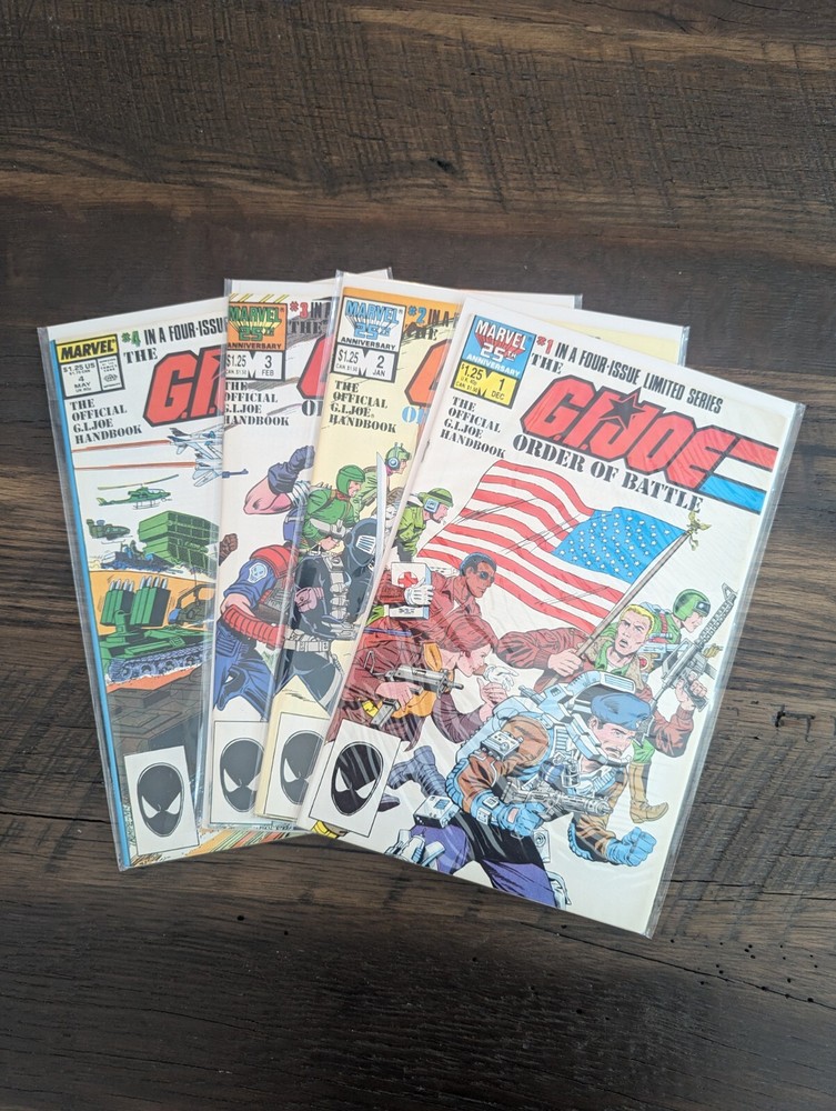 GI Joe Order Of Battle #1-4, Complete Limited Series, all VF-NM, Marvel 1986