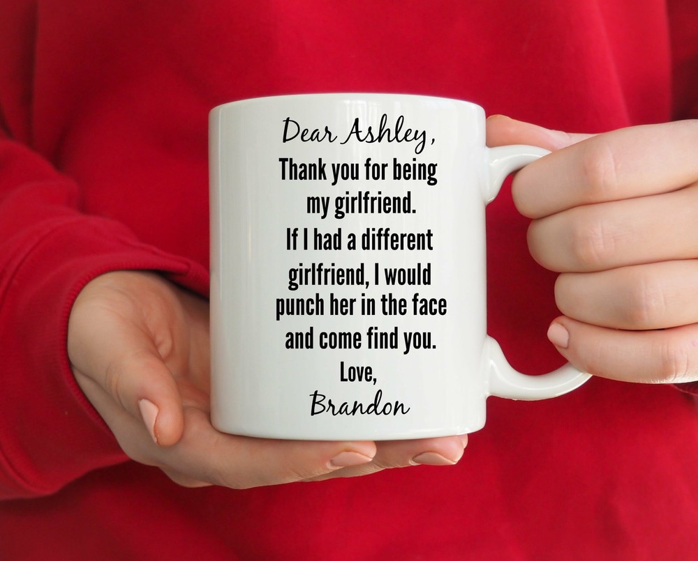 Personalized Coffee Mug for Girlfriend Thank You Gift From Boyfriend  