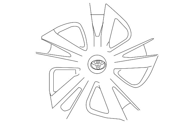 Genuine Toyota Wheel Cover 42602-47261 OEM Replacement Hubcap