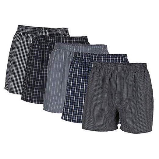 Men's Underwear Boxers, Multipack X-Large Black Stripe Assorted (5-pack)
