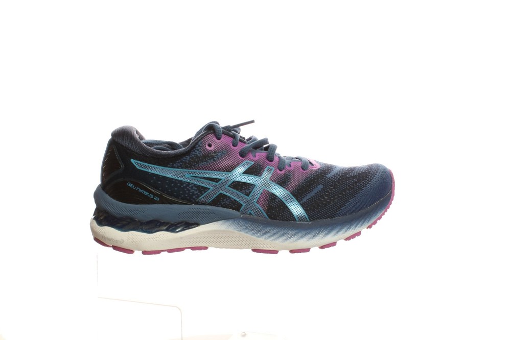 ASICS Womens Gel-Nimbus 23 Grand Shark/Digital Aqua Running Shoes Size 7.5
