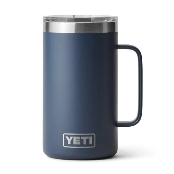 NWT Yeti Rambler 24 oz Mug Navy Blue w/ Black Magslider Magnet