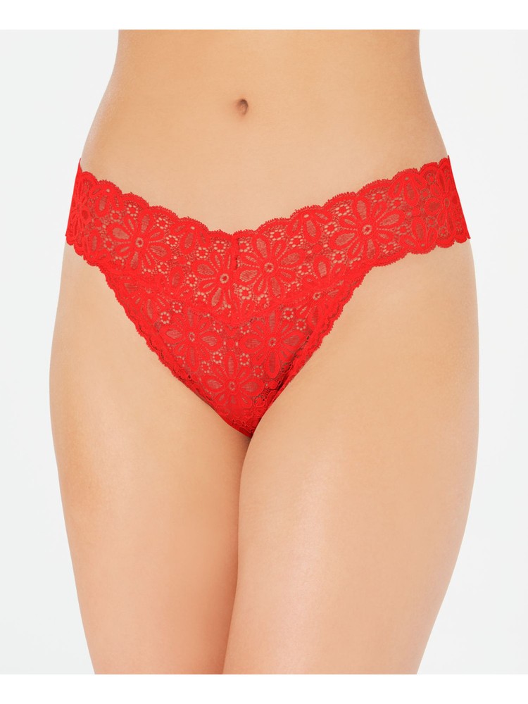 JENNI Intimates Red Thong Underwear Plus ONE SIZE