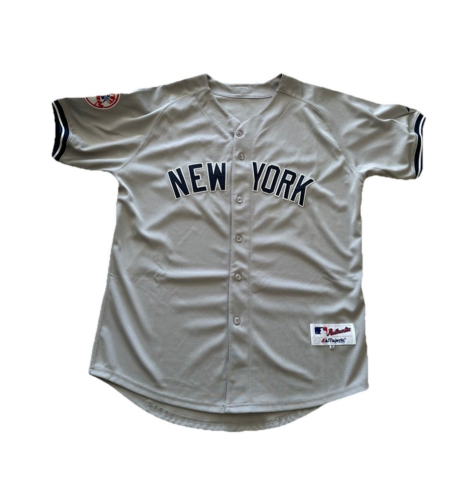 VTG New York Yankees Jason Giambi Majestic Authentic Road Gray Jersey Sz 50 MLB