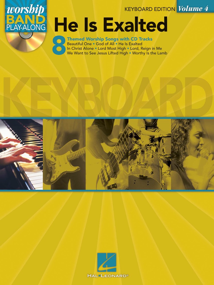 He Is Exalted Keyboard Worship Band Play-Along Vol 4 Piano Music Book CD