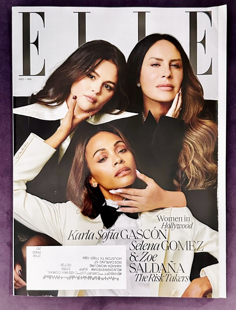 Elle Magazine *WOMEN IN HOLLYWOOD* Selena Gomez Zoe Saldana - Dec ‘24/Jan ‘25