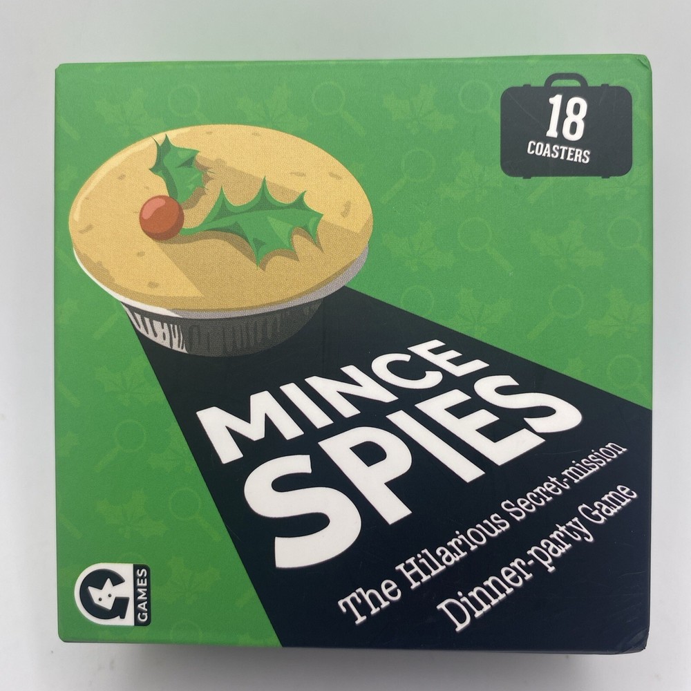 Ginger Fox Mince Spies Festive Themed Coaster Card Party Game RARE COMPLETE